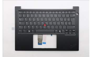 Lenovo 5M11S26752 C-Cover with keyboard, Belgian, Black, UK
