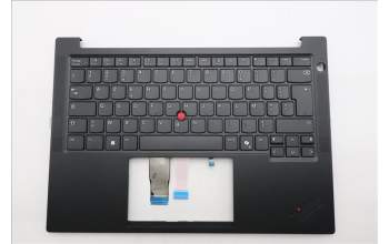 Lenovo 5M11S26758 C-Cover with keyboard, French, Black, US