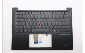 Lenovo 5M11S26834 C-Cover with keyboard, Belgian, Black, Backlight, UK