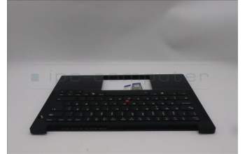 Lenovo 5M11S26836 C-Cover with keyboard, Danish, Black, Backlight, UK