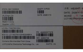 Lenovo 5M11S26845 C-Cover with keyboard, French, Black, Backlight, US