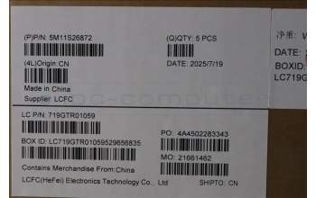 Lenovo 5M11S26872 C-Cover with keyboard, Portuguese, Black, Backlight, UK