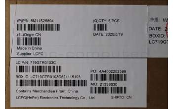 Lenovo 5M11S26894 C-Cover with keyboard, Nordic, Black, Backlight, UK