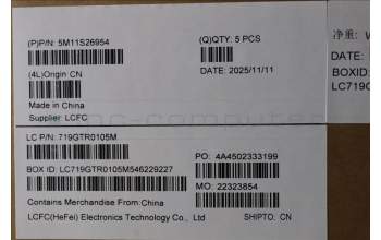 Lenovo 5M11S26954 C-Cover with keyboard, Ukraine, Black, Backlight, US