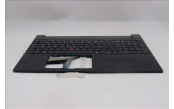 Lenovo 5M11S27062 C-Cover with keyboard, German, Black, Backlight, UK