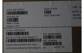 Lenovo 5M11S27077 C-Cover with keyboard, Norwegian, Black, Backlight, UK