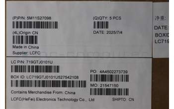 Lenovo 5M11S27098 C-Cover with keyboard, Switzerland, Black, Backlight, UK