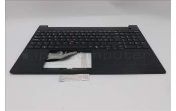 Lenovo 5M11S27098 C-Cover with keyboard, Switzerland, Black, Backlight, UK