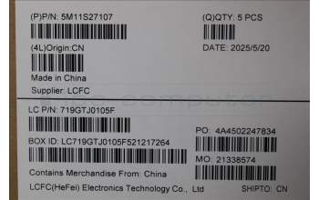 Lenovo 5M11S27107 C-Cover with keyboard, US English Euro, Black, Backlight, US