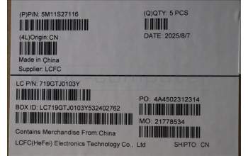 Lenovo 5M11S27116 C-Cover with keyboard, Japanese, Black, Backlight, JP