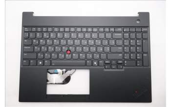 Lenovo 5M11S27139 C-Cover with keyboard, Ukraine, Black, Backlight, US