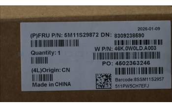 Lenovo 5M11S29872 Lenovo LCD Module, 13.3\", WUXGA, Touch, Anti-Glare, IPS, 400nit, 100%SRGB, 5M IR Hole