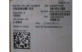 Lenovo 5M11S29878 MECH_ASM FRU MEASMGR-US-C NBL-BK-CHY-ENG