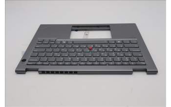 Lenovo 5M11S29917 C-Cover with keyboard, Greek, Luna Grey, Backlight, Heat Staking, US