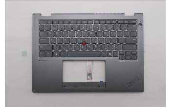 Lenovo 5M11S29920 C-Cover with keyboard, Hebrew, Luna Grey, Backlight, Heat Staking, US