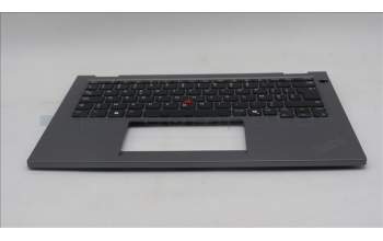 Lenovo 5M11S30250 C-Cover with keyboard, Belgian, Luna Grey, Non-Backlight, No World Face Camera, Heat Staking, UK