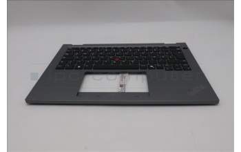 Lenovo 5M11S30277 C-Cover with keyboard, German, Luna Grey, Non-Backlight, No World Face Camera, Heat Staking, UK