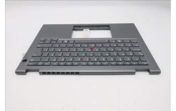 Lenovo 5M11S30358 C-Cover with keyboard, Icelandic, Luna Grey, Backlight, No World Face Camera, Heat Staking, UK