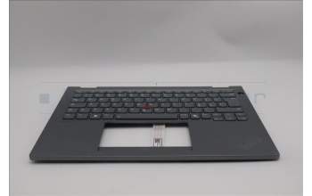Lenovo 5M11S30361 C-Cover with keyboard, Italian, Luna Grey, Backlight, No World Face Camera, Heat Staking, UK