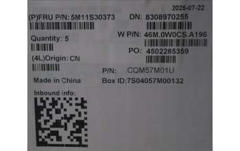 Lenovo 5M11S30373 C-Cover with keyboard, Portuguese, Luna Grey, Backlight, No World Face Camera, Heat Staking, UK