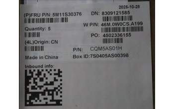 Lenovo 5M11S30376 C-Cover with keyboard, Slovenian, Luna Grey, Backlight, No World Face Camera, Heat Staking, UK