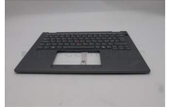 Lenovo 5M11S30385 C-Cover with keyboard, Switzerland, Luna Grey, Backlight, No World Face Camera, Heat Staking, UK