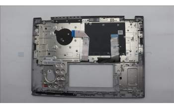 Lenovo 5M11S30395 C-Cover with keyboard, UK English, Luna Grey, Backlight, No World Face Camera, Heat Staking, UK