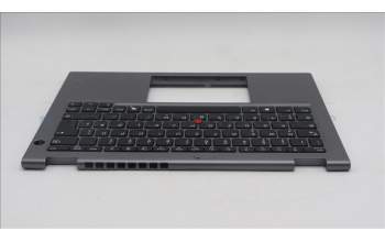 Lenovo 5M11S30427 C-Cover with keyboard, German, Luna Grey, Non-Backlight, World Face Camera, Heat Staking, UK