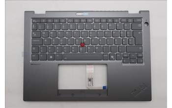 Lenovo 5M11S30505 C-Cover with keyboard, Hungarian, Luna Grey, Backlight, World Face Camera, Heat Staking, UK