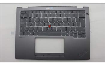 Lenovo 5M11S30533 C-Cover with keyboard, Swedish/Finnish, Luna Grey, Backlight, World Face Camera, Heat Staking, UK