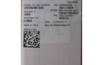 Lenovo 5M11S30535 C-Cover with keyboard, Switzerland, Luna Grey, Backlight, World Face Camera, Heat Staking, UK