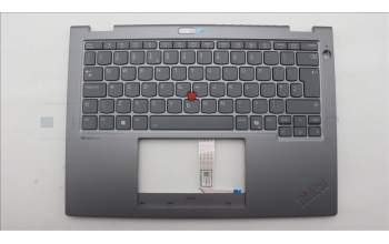 Lenovo 5M11S30545 C-Cover with keyboard, UK English, Luna Grey, Backlight, World Face Camera, Heat Staking, UK