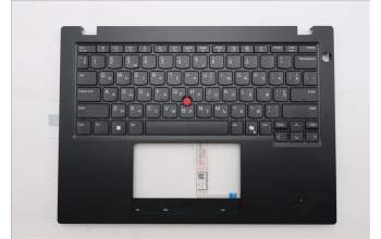 Lenovo 5M11S30593 C-Cover with keyboard, Ukraine, Black, Non-Backlight, Heat Staking, US