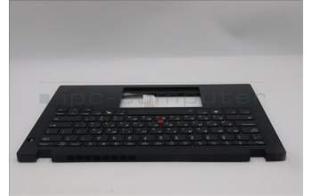 Lenovo 5M11S30608 C-Cover with keyboard, Hebrew, Black, Backlight, Heat Staking, US