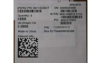 Lenovo 5M11S30617 C-Cover with keyboard, Russian, Black, Backlight, Heat Staking, US