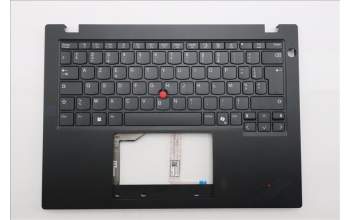 Lenovo 5M11S30653 C-Cover with keyboard, French, Black, Non-Backlight, Heat Staking, US