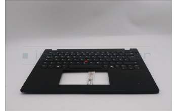 Lenovo 5M11S30659 C-Cover with keyboard, German, Black, Non-Backlight, Heat Staking, UK