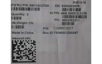 Lenovo 5M11S33709 C-Cover with keyboard, Hungarian, Black, Backlight, Heat Staking, UK