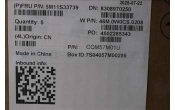 Lenovo 5M11S33739 C-Cover with keyboard, Switzerland, Black, Backlight, Heat Staking, UK