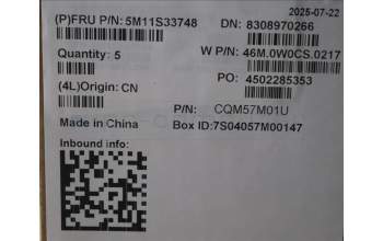 Lenovo 5M11S33748 MECH_ASM FRUMEASMUK-C BL BK-CHY-UKE