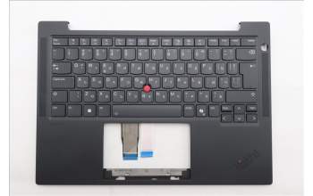 Lenovo 5M11S33777 C-Cover with keyboard, Bulgarian, Black, Backlight, UK