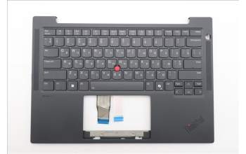 Lenovo 5M11S37465 C-Cover with keyboard, Ukraine, Black, Backlight, US