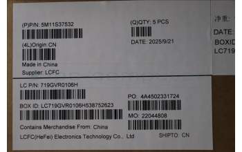 Lenovo 5M11S37532 C-Cover with keyboard, Czech Slovakian, Black, Backlight, WWAN, UK