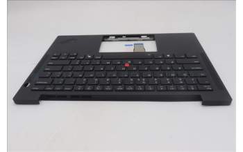 Lenovo 5M11S37565 C-Cover with keyboard, US English Euro, Black, Backlight, WWAN, US