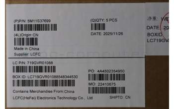 Lenovo 5M11S37699 C-Cover with keyboard, Slovenian, Black, Backlight, WWAN, UK