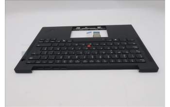 Lenovo 5M11S37707 C-Cover with keyboard, Spanish, Black, Backlight, WWAN, UK