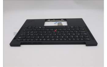 Lenovo 5M11S37724 C-Cover with keyboard, Switzerland, Black, Backlight, WWAN, UK
