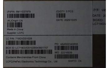 Lenovo 5M11S37979 C-Cover with keyboard, Arabic, Black, Backlight, US