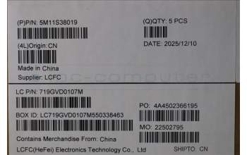 Lenovo 5M11S38019 C-Cover with keyboard, Greek, Black, Backlight, US