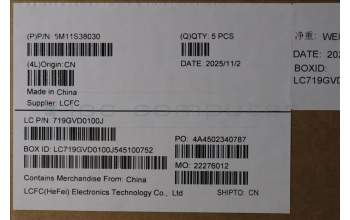 Lenovo 5M11S38030 C-Cover with keyboard, Italian, Black, Backlight, UK